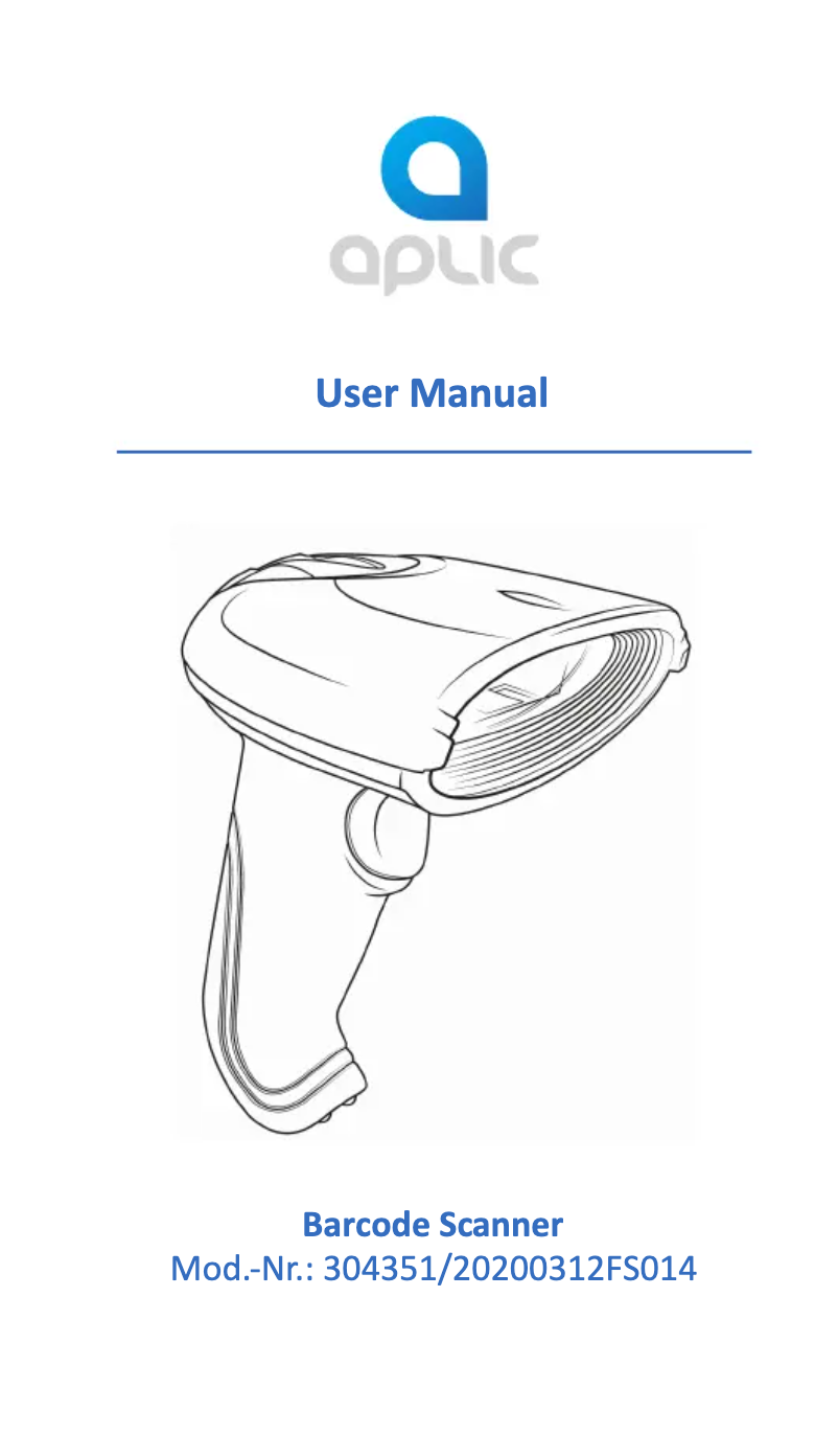 Page 1 of the manual User Manual Aplic 304351