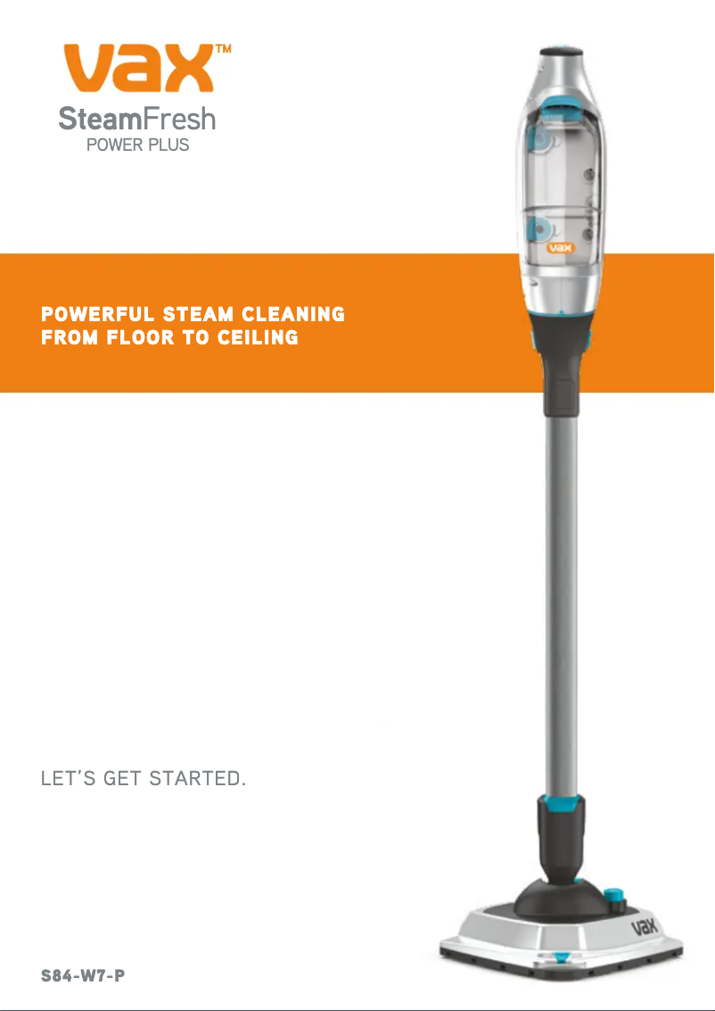 Página 1 del manual Manual de usuario Vax Steam Fresh Power S85-SF-R