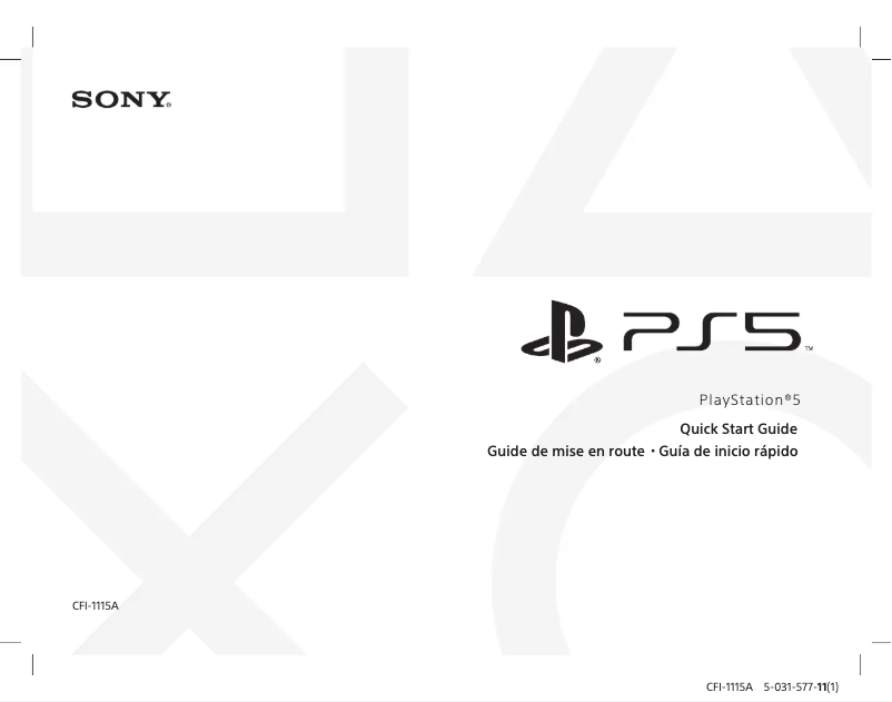 Página 1 del manual Manual de usuario Sony PlayStation 5