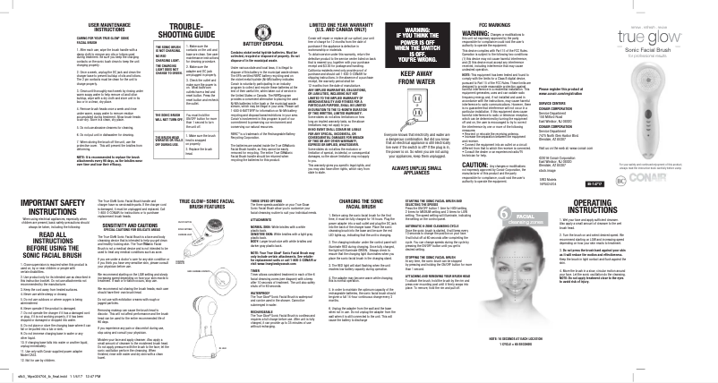 Page 1 de la notice Manuel utilisateur Conair SFB3