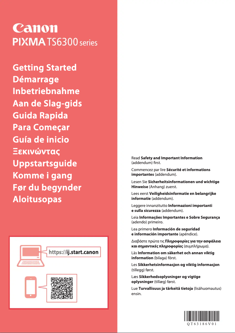 Page n°1 - Manuel utilisateur Canon PIXMA TS6351a