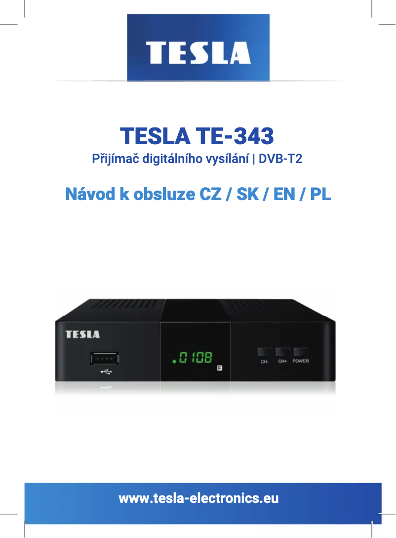 Page 1 de la notice Manuel utilisateur Tesla TE‒343