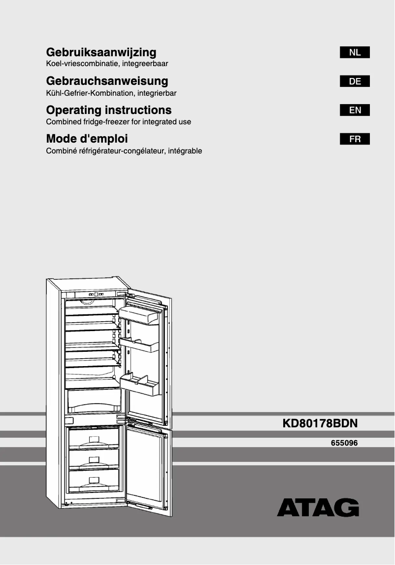 Page 1 de la notice Mode d'emploi Atag KD80178BDN