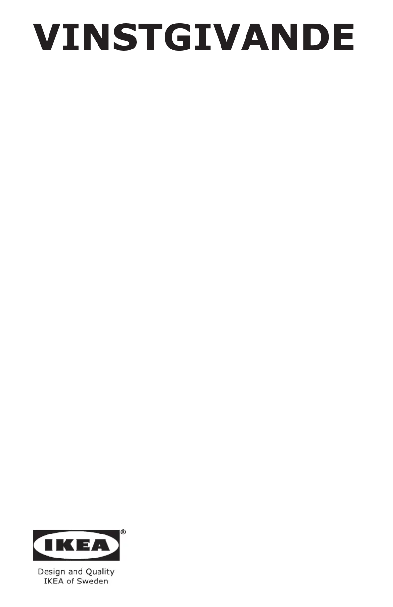 Page 1 de la notice Manuel utilisateur Ikea VINSTGIVANDE 104.621.42