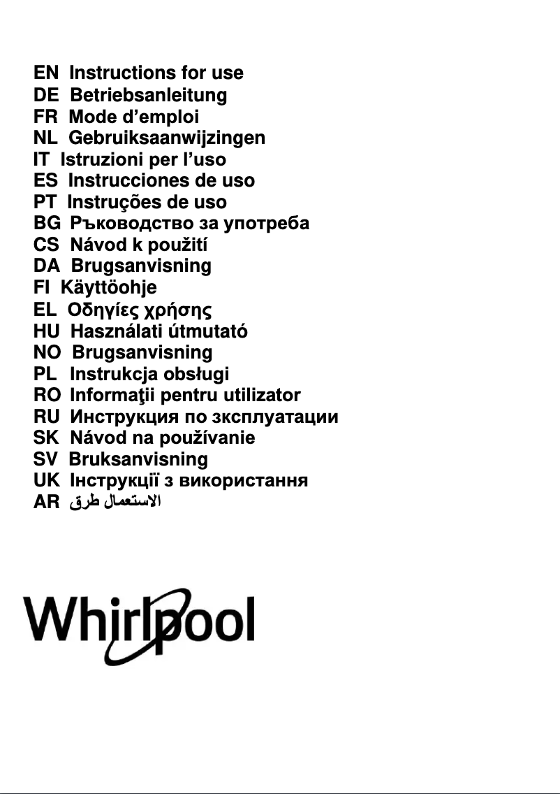 Page 1 of the manual User Manual Whirlpool WSLK 66/2 AS X