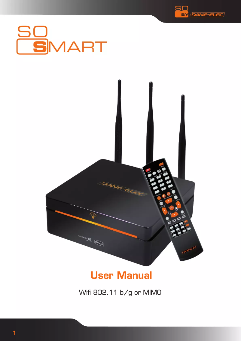 Page 1 de la notice Manuel utilisateur Dane-Elec So Smart WIFI