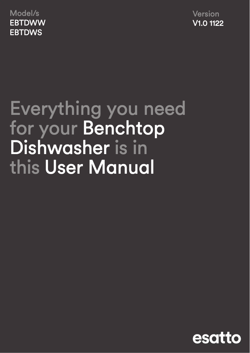 Page 1 de la notice Manuel utilisateur Esatto EBTDWW