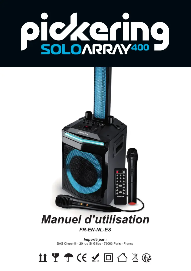 Page 1 de la notice Manuel utilisateur Pickering SOLO ARRAY400