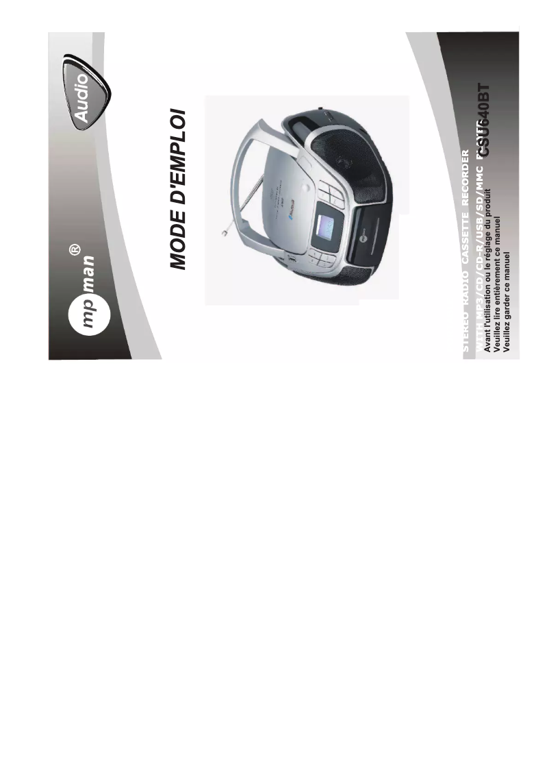 Image de la première page du manuel de l'appareil CSU640BT