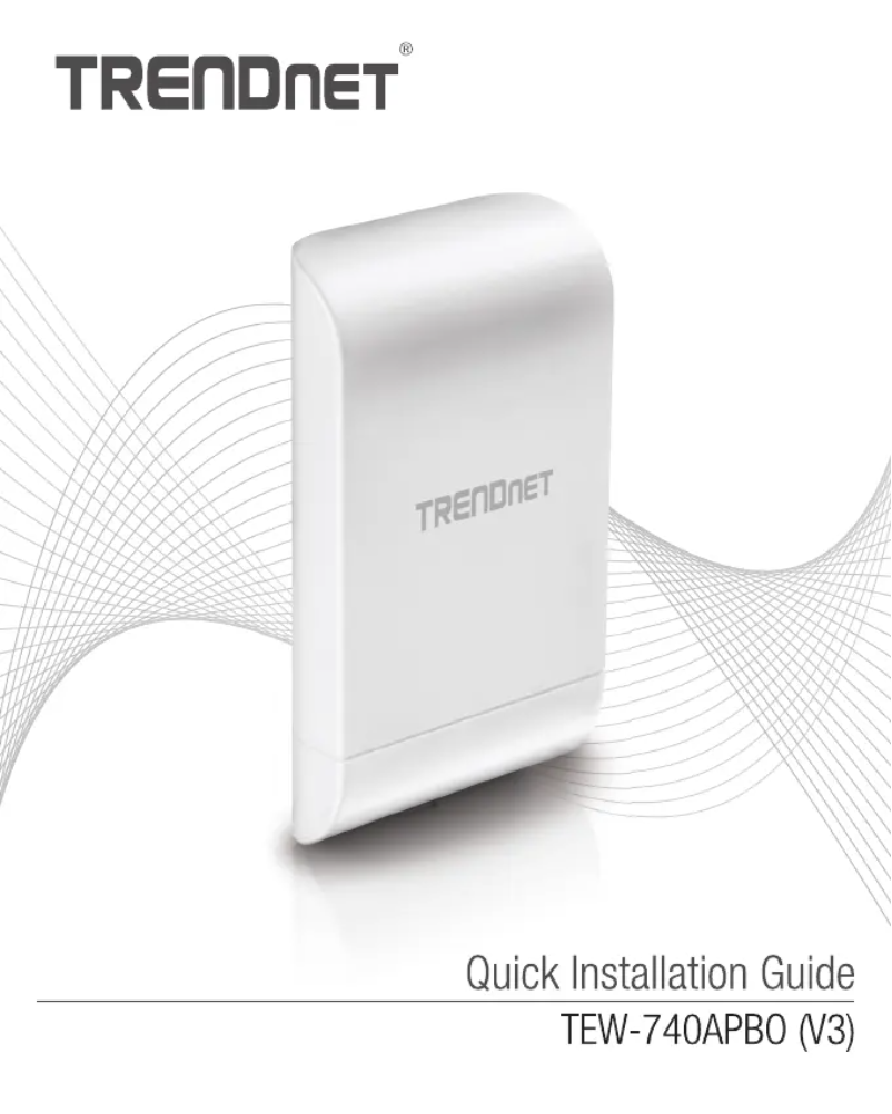 Page n°1 - Manuel utilisateur TRENDnet TEW-740APBO