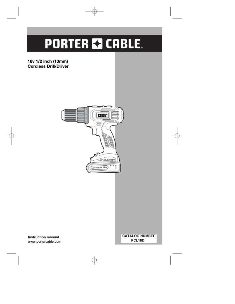 Page n°1 - Manuel utilisateur Black & Decker PCL18D