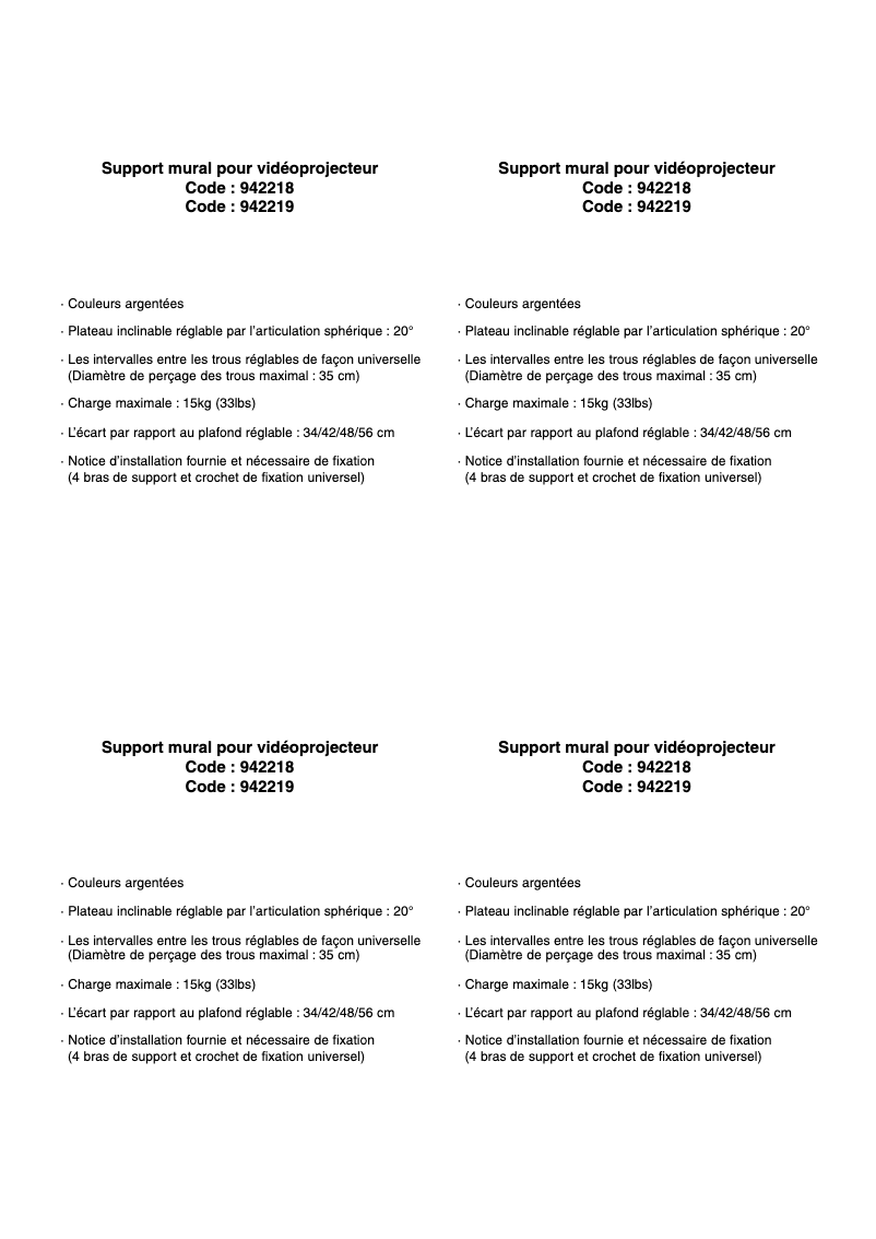 Page 1 de la notice Manuel utilisateur My Wall H 16-5