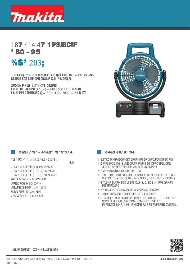 Page n°1 - Fiche technique Makita DCF203