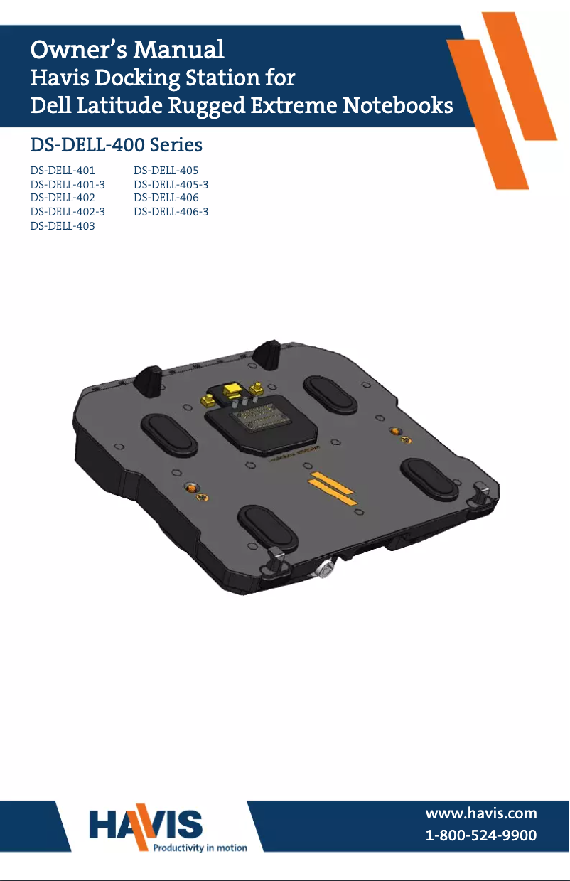 Page 1 de la notice Manuel utilisateur Havis DS-DELL-405-3