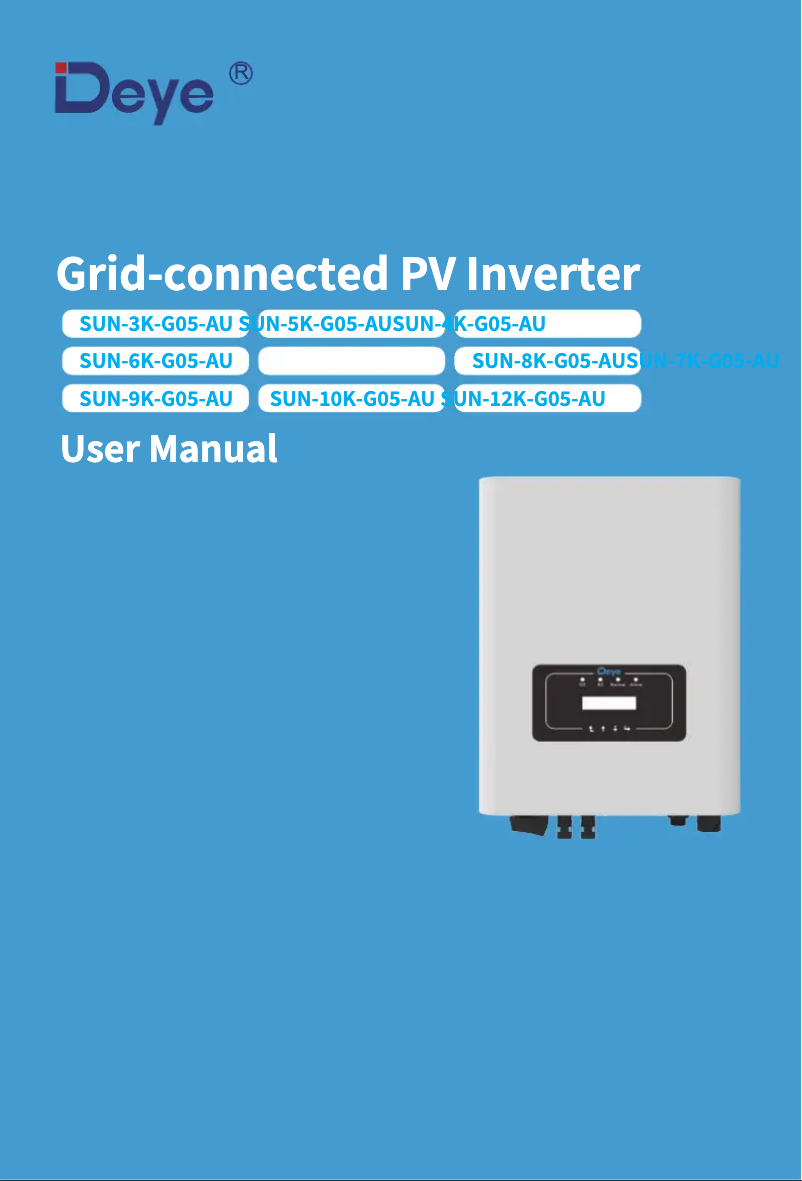 Page 1 de la notice Manuel utilisateur Deye SUN-12K-G05-AU