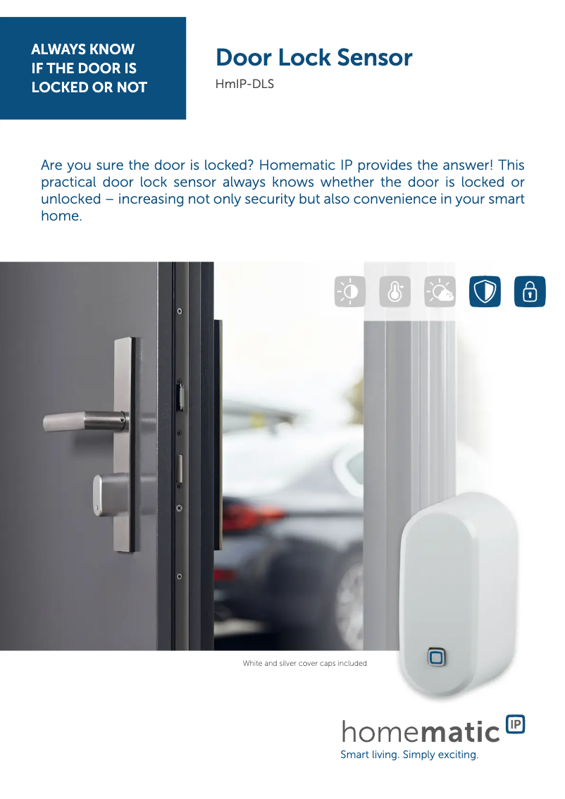 Page 1 de la notice Fiche technique Homematic IP HmIP-DLS