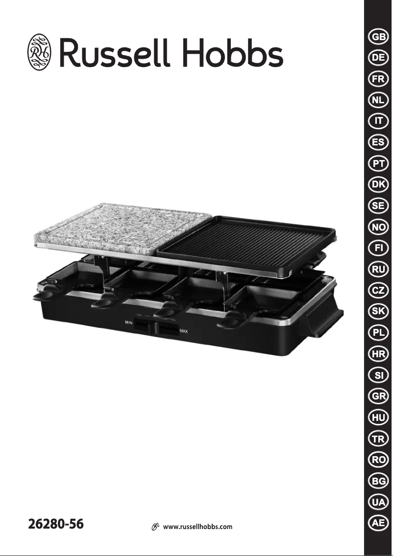 Page 1 de la notice Manuel utilisateur Russell Hobbs Multi Raclette 3 in 1 26280-56