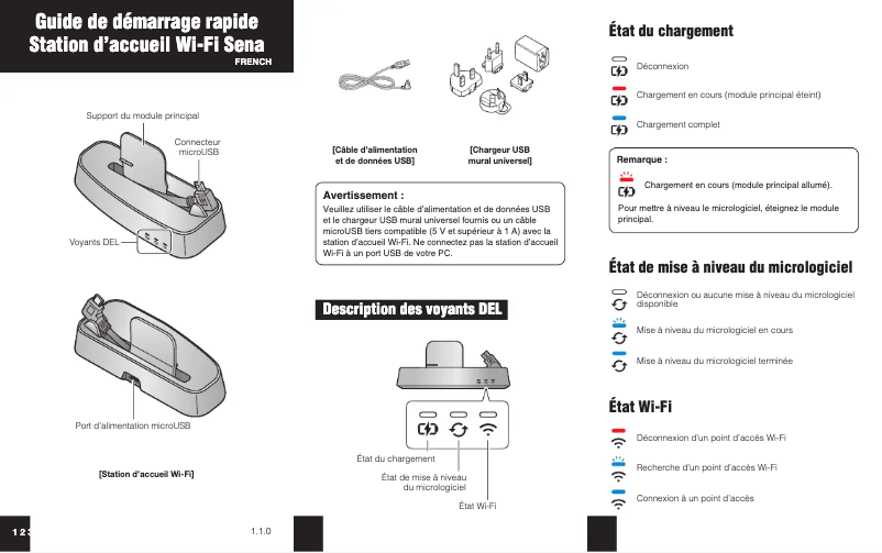 Page n°1 - Manuel utilisateur Sena WiFi Docking Station