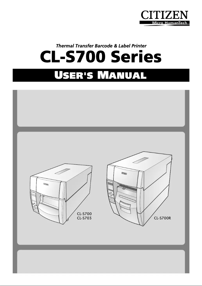 Image de la première page du manuel de l'appareil CLS700