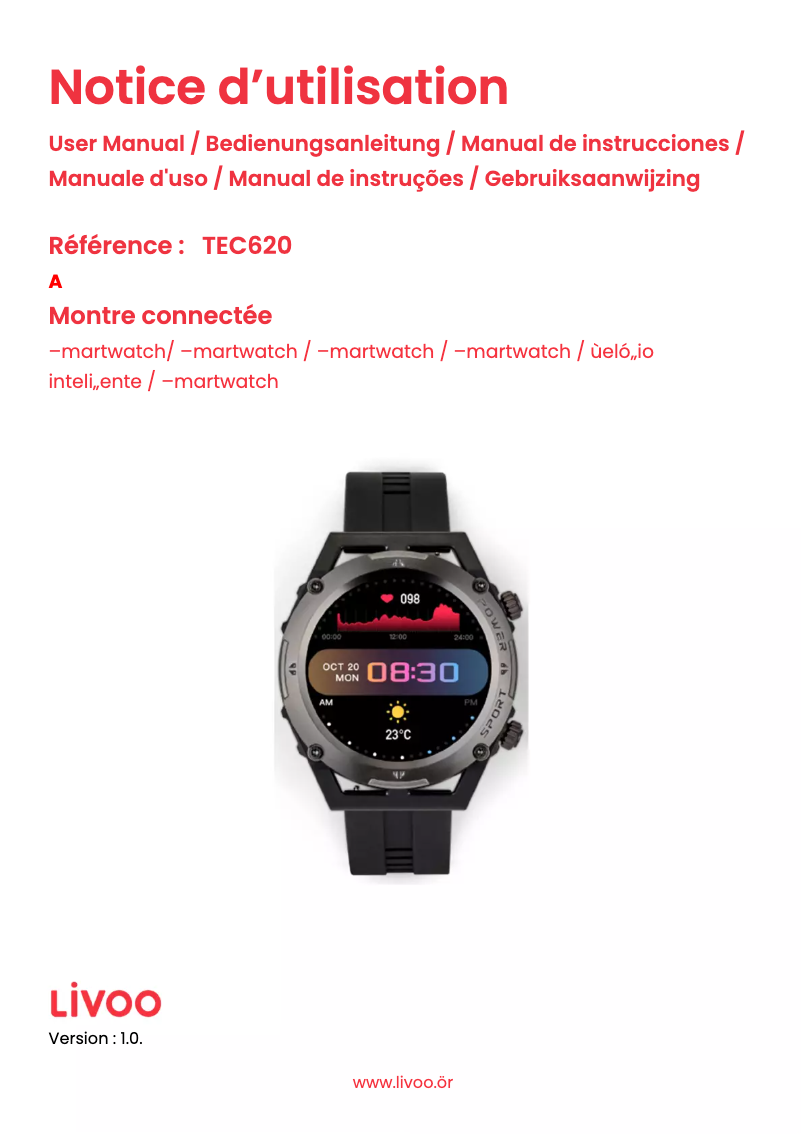 Image de la première page du manuel de l'appareil TEC620