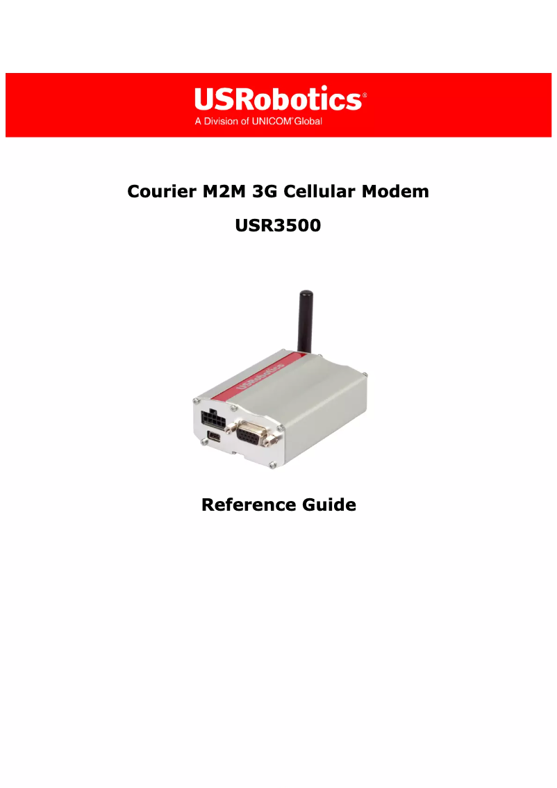 Page n°1 - Manuel utilisateur USRobotics Courier USR3500