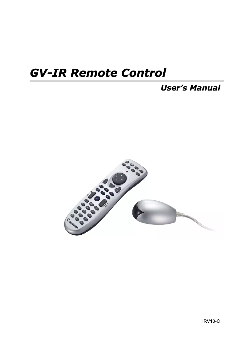 Page 1 de la notice Manuel utilisateur Geovision GV-IR