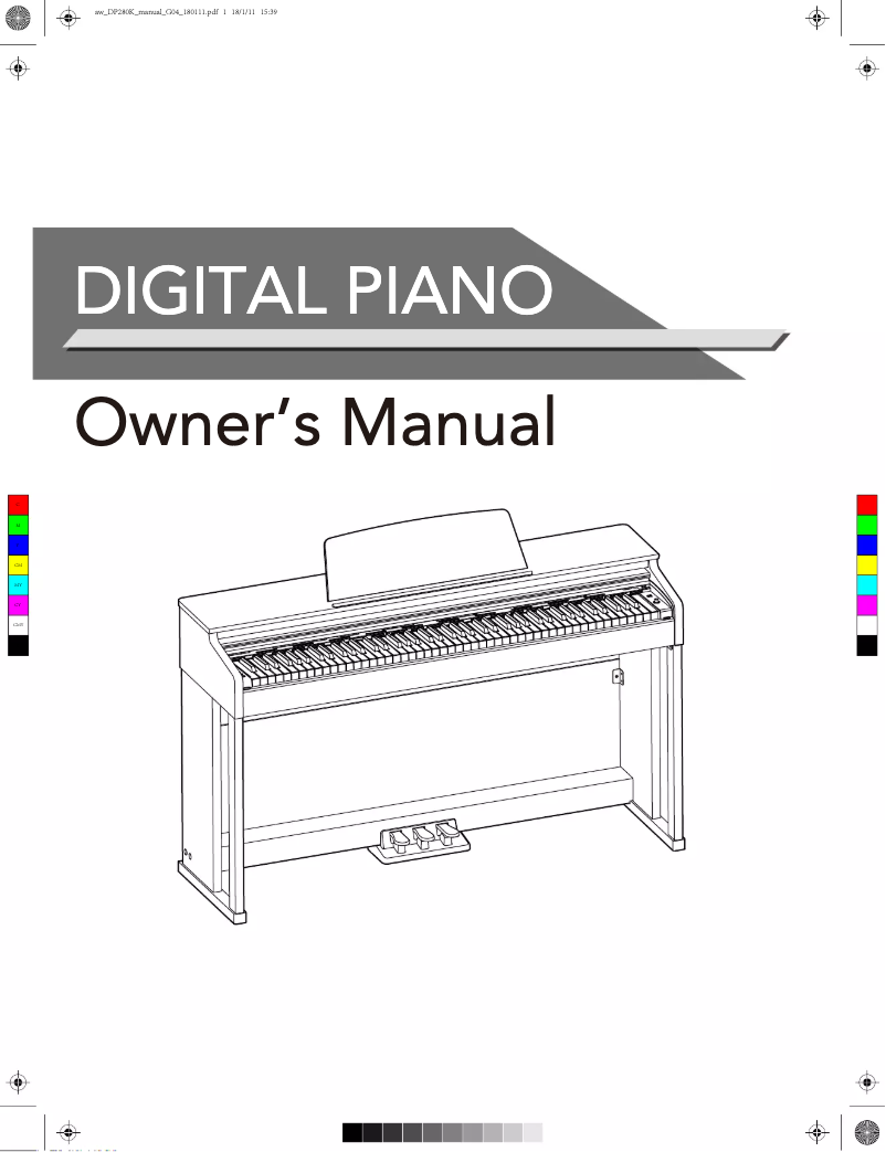 Page n°1 - Manuel utilisateur Medeli DP280K/WH