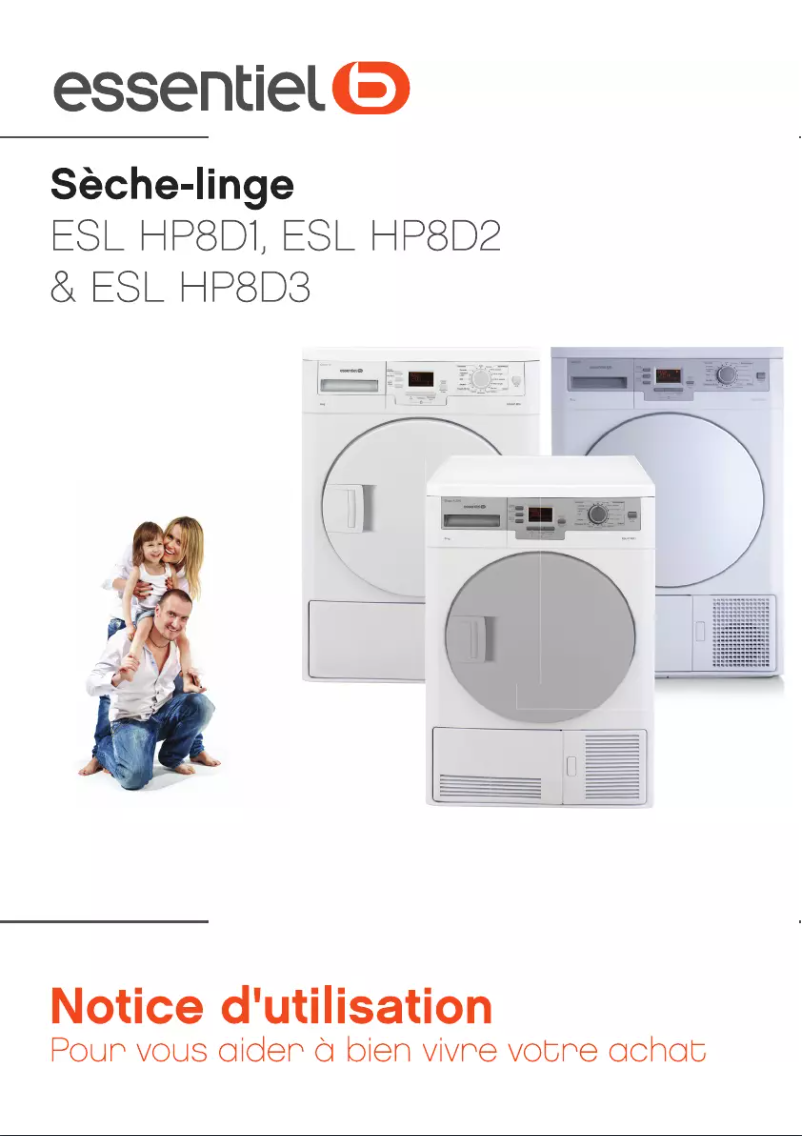 Page 1 de la notice Manuel utilisateur Essentiel B ESL HP8D2