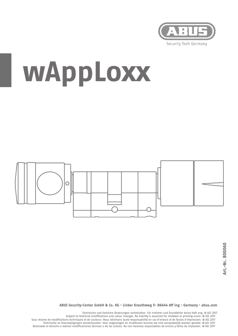 Page 1 de la notice Manuel utilisateur Abus WLX-LMIFA-AP-10-P