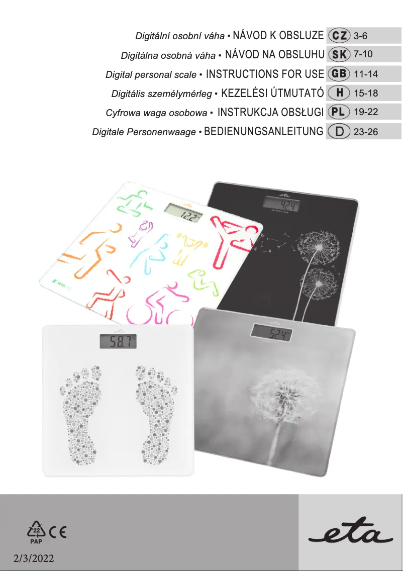 Page 1 de la notice Manuel utilisateur Eta Breeze 1780 90040