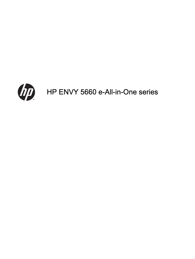 Page n°1 - Manuel utilisateur HP ENVY 5660