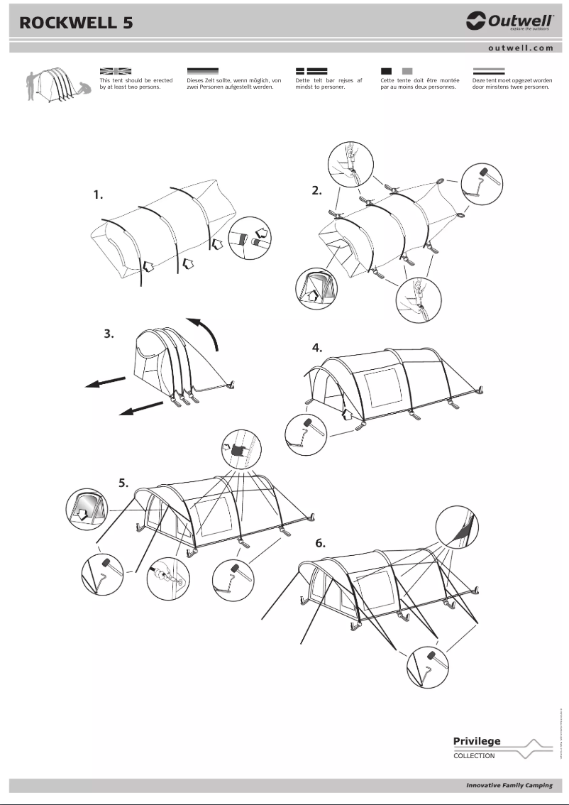 Page 1 de la notice Manuel utilisateur Outwell Privilege Rockwell 5