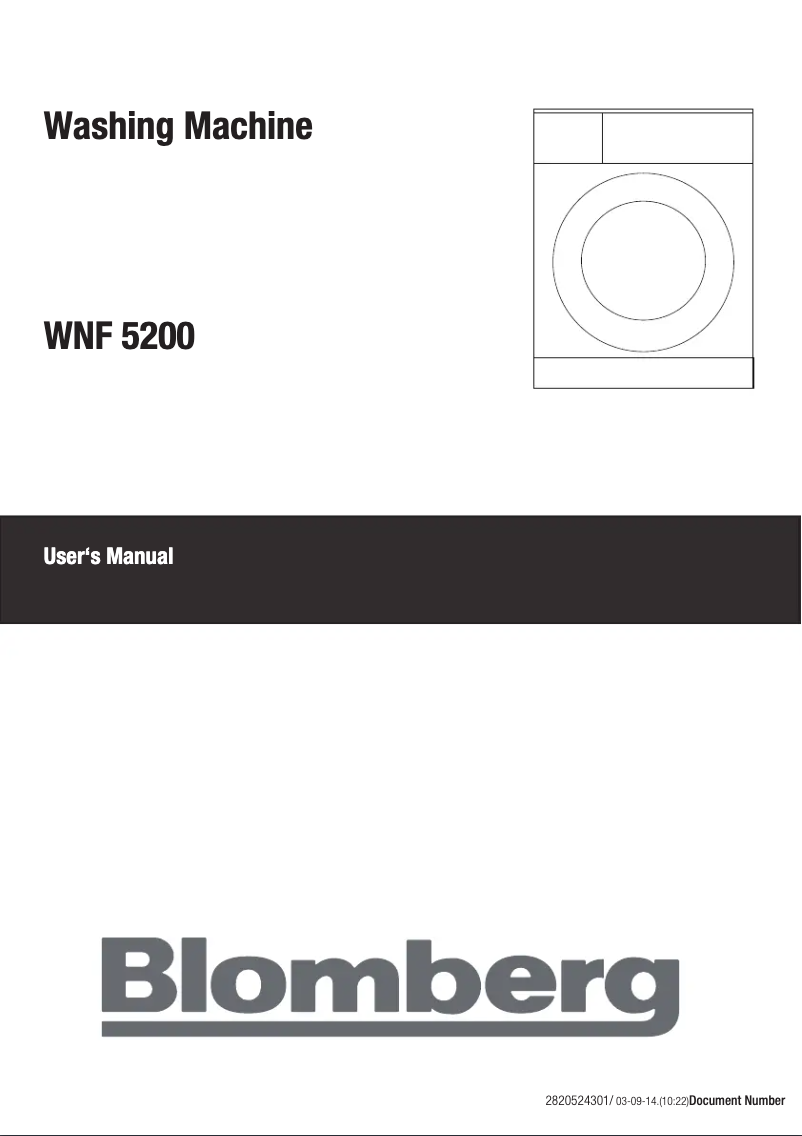 Image de la première page du manuel de l'appareil WNF 5200