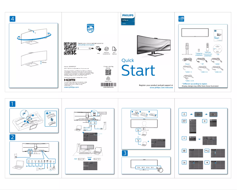 Página 1 del manual Guía de inicio rápido Philips Brilliance 499P9H1