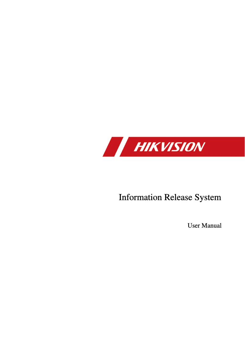 Page 1 of the manual User Manual Hikvision DS-D60S-B