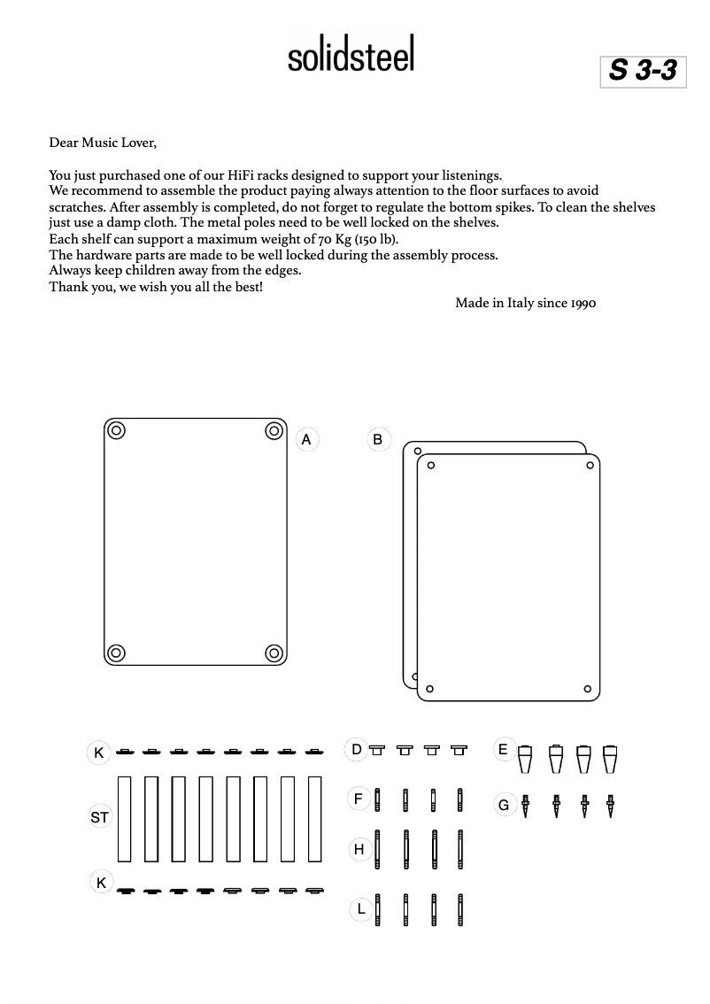 Page 1 de la notice Manuel utilisateur Solidsteel S3-3
