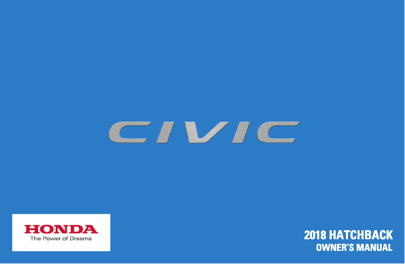 Page 1 de la notice Manuel utilisateur Honda Civic Si Coupe (2018)