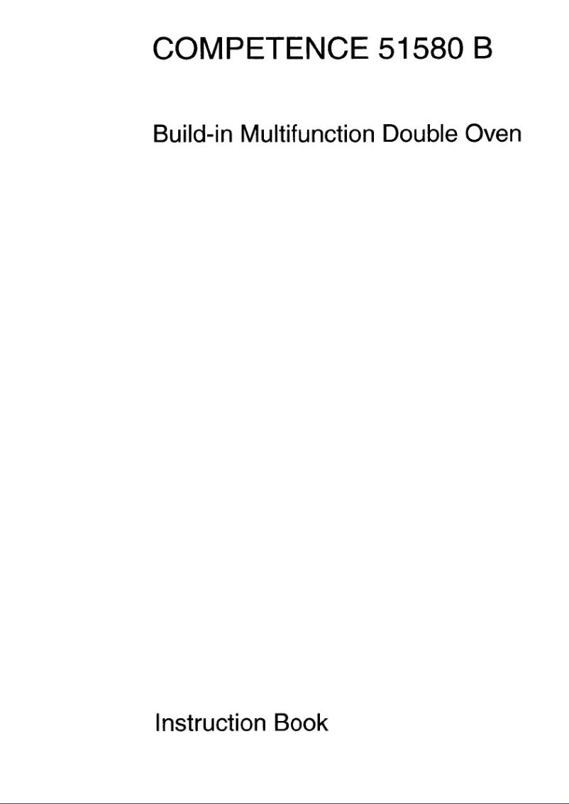 Page 1 de la notice Manuel utilisateur AEG Competence 51580 B W