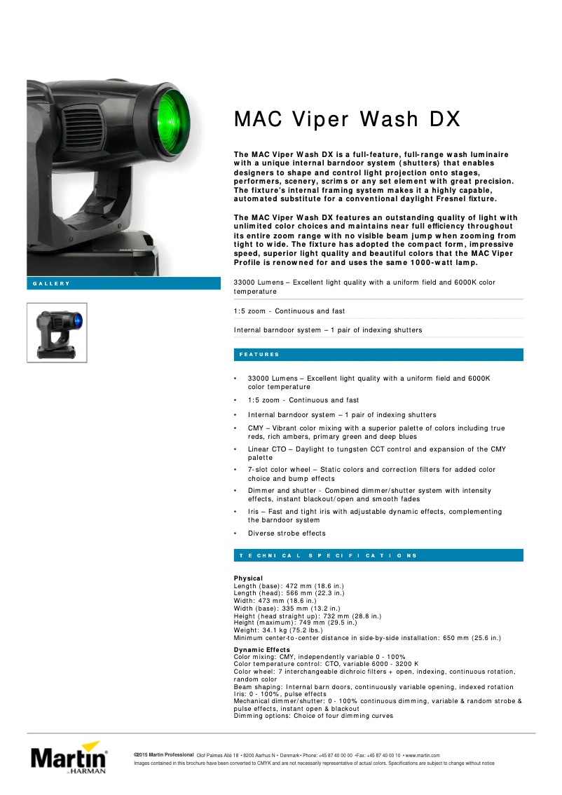 Image de la première page du manuel de l'appareil MAC Viper Wash DX