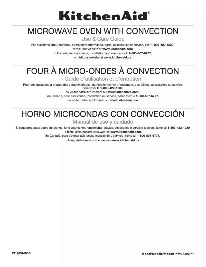 Image de la première page du manuel de l'appareil KMCS522P