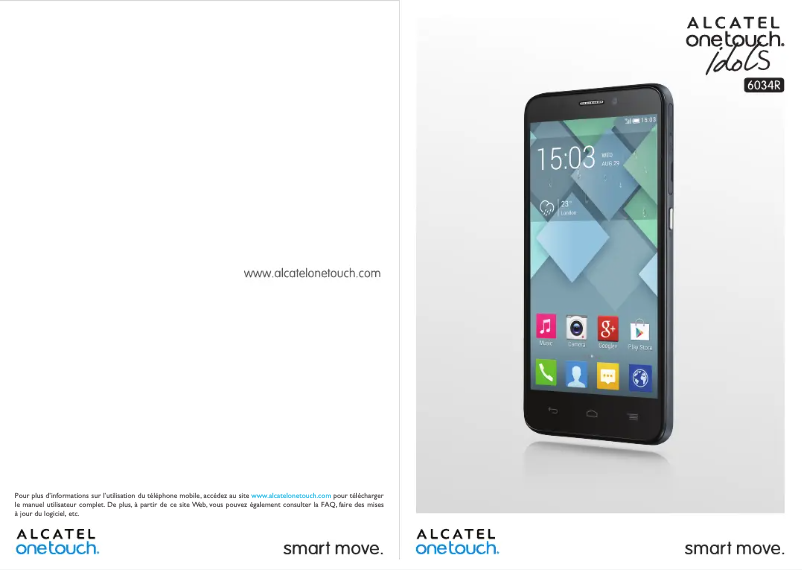 Page 1 de la notice Manuel utilisateur Alcatel OneTouch Idol S