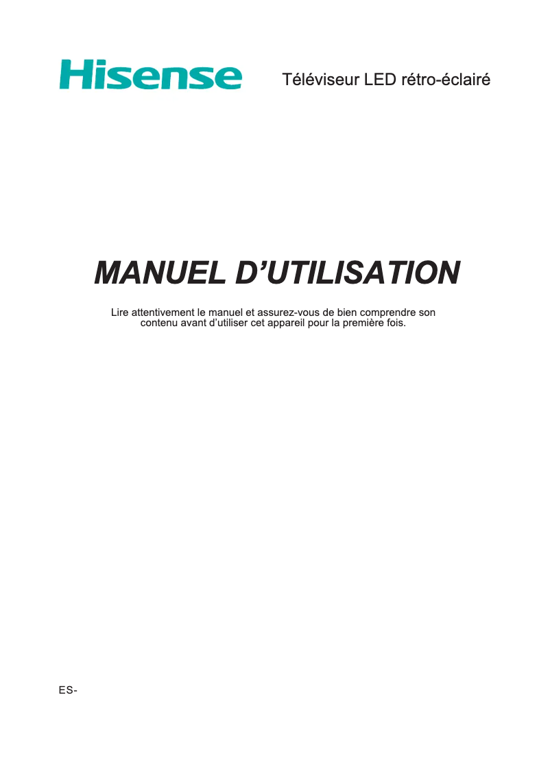 Image de la première page du manuel de l'appareil 65K700
