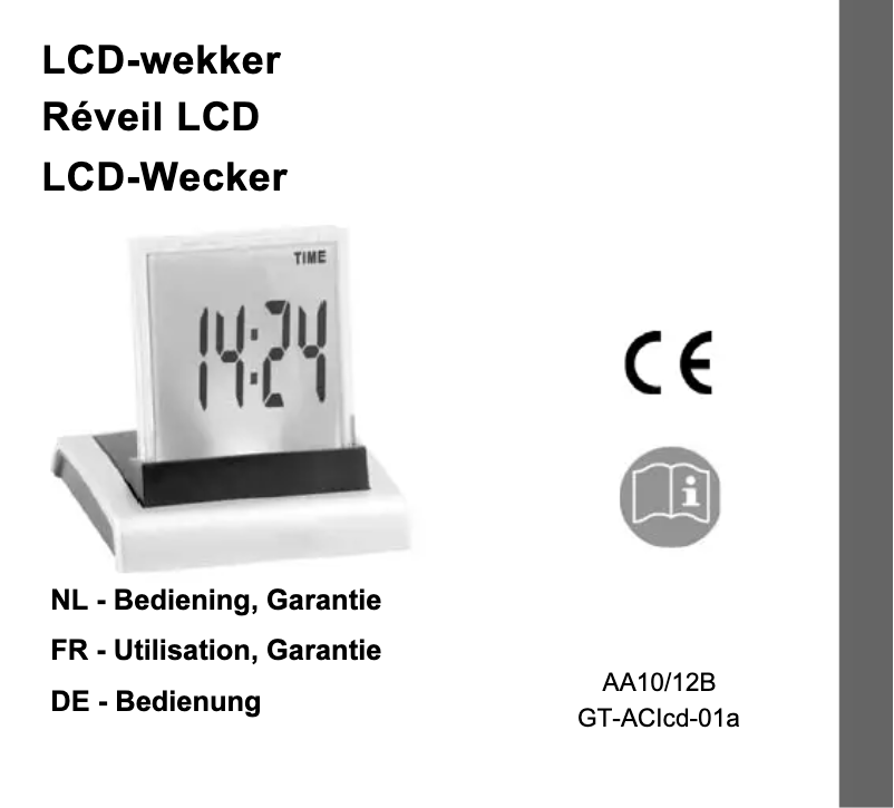 Image de la première page du manuel de l'appareil GT-ACICD-01A