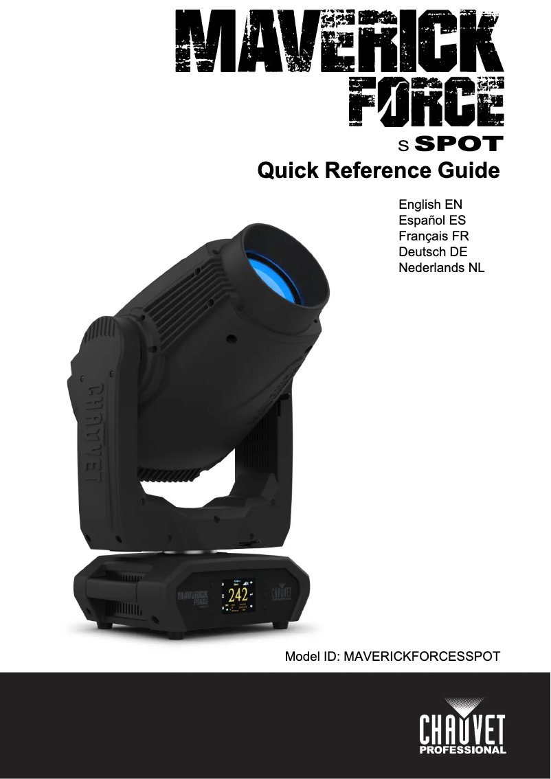 Page n°1 - Manuel utilisateur Chauvet Maverick Force S Spot