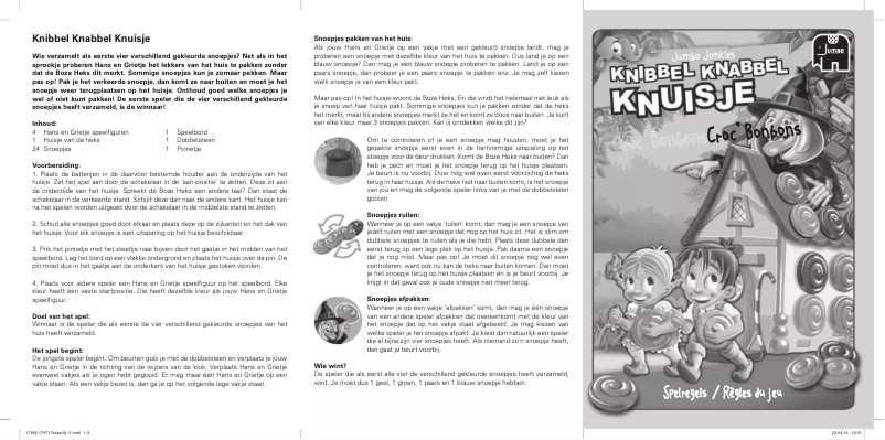 Page 1 de la notice Manuel utilisateur Jumbo Knibbel Knabbel Knuisje