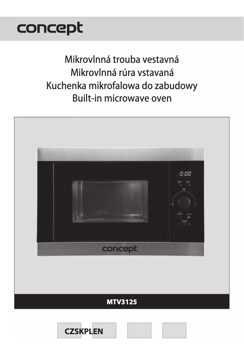 Page 1 de la notice Manuel utilisateur Concept MTV3125