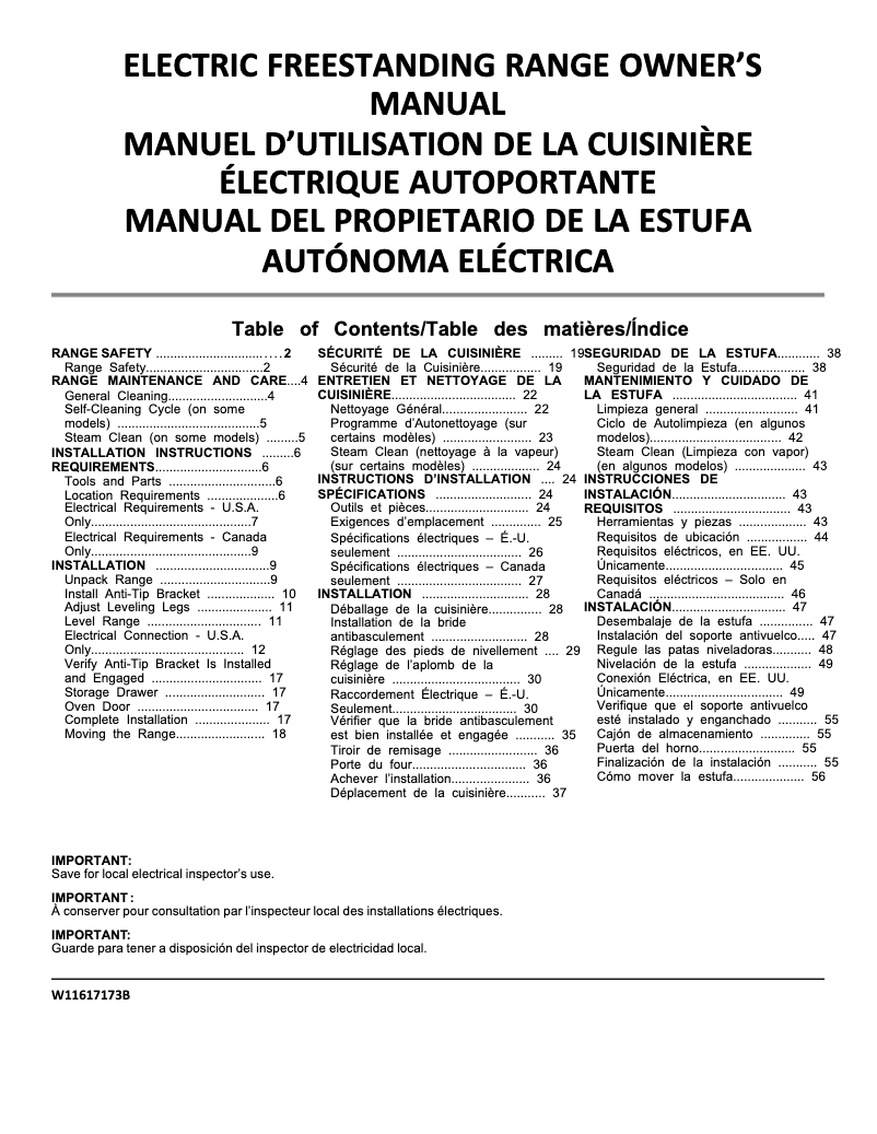 Image de la première page du manuel de l'appareil YWFES3530RB