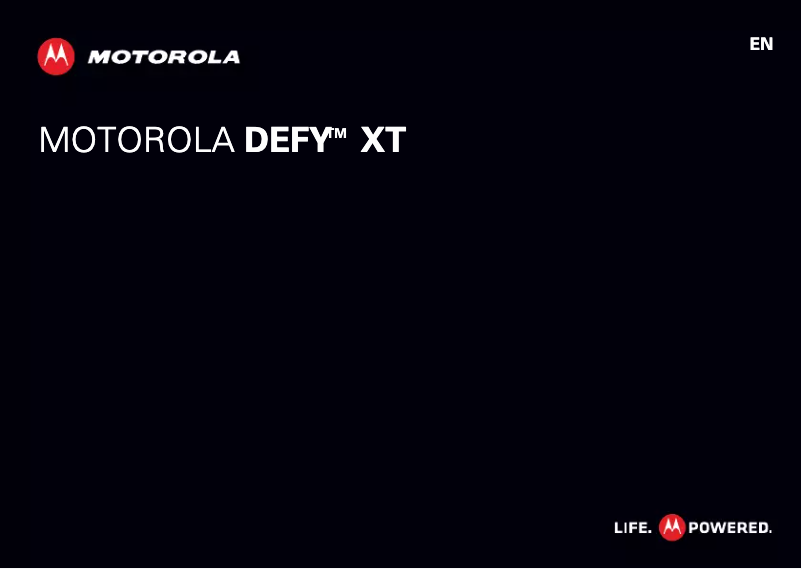 Página 1 del manual Manual de usuario Motorola Defy XT535