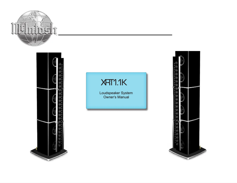 Page n°1 - Manuel utilisateur McIntosh XRT1.1K