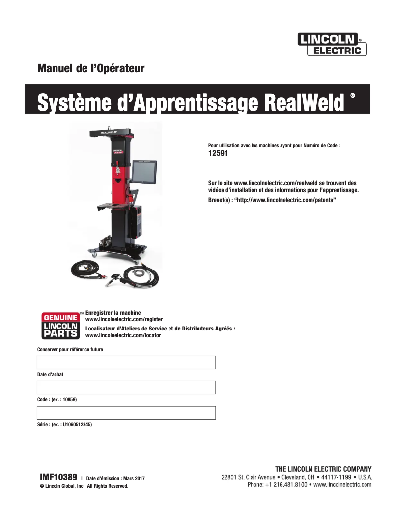 Image de la première page du manuel de l'appareil RealWeld
